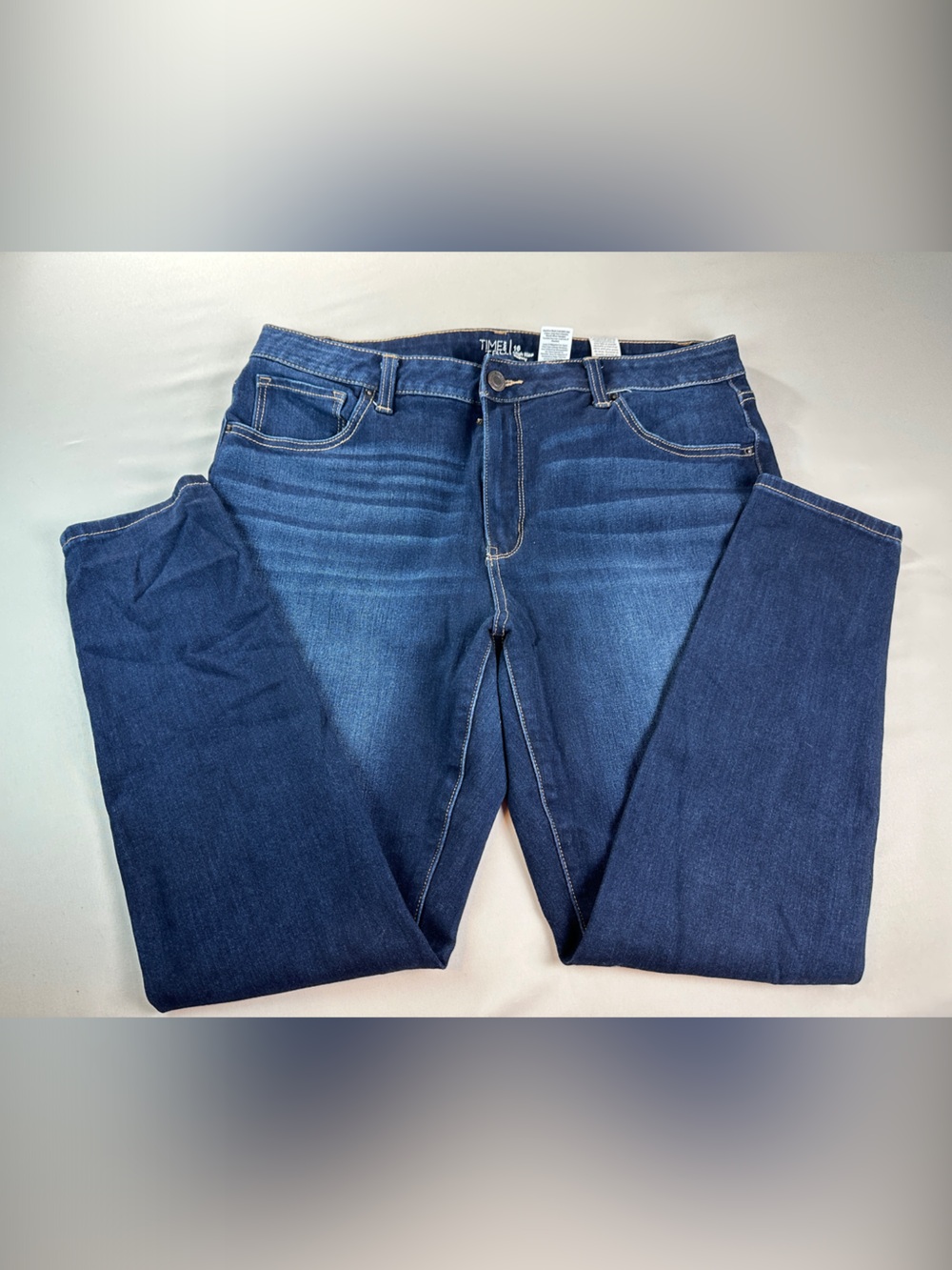 Time and Tru Women's Jeans 16 High Rise Skinny Indigo Blue